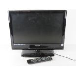 A 19" LCD Technika TV with integrated DVD player, with remote.