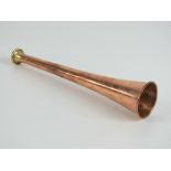A copper and brass 9" hunting field horn.