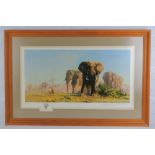 David Shepherd; limited edition signed print ' The Ivory is Theirs', 98/100,