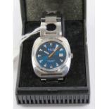 An Avia 2000 stainless steel wristwatch 'as new' with plastic film to case back,