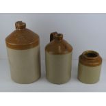 A single salt glazed stoneware two gallon jug having impressed marks upon for Duckworth & Co Ltd
