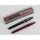 A vintage Waterman's fountain pen having 15ct gold nib, self filler lever a/f.