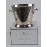A boxed 'Grand Hotel' silver plated wine cooler, 20cm high.