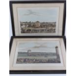 A pair of racing themed prints entitled Ascot Heath Races and Newmarket Races,