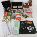 Playing cards; various sets of cards, some in original packaging,