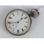 A 935 Swiss silver top wind open face pocket watch,