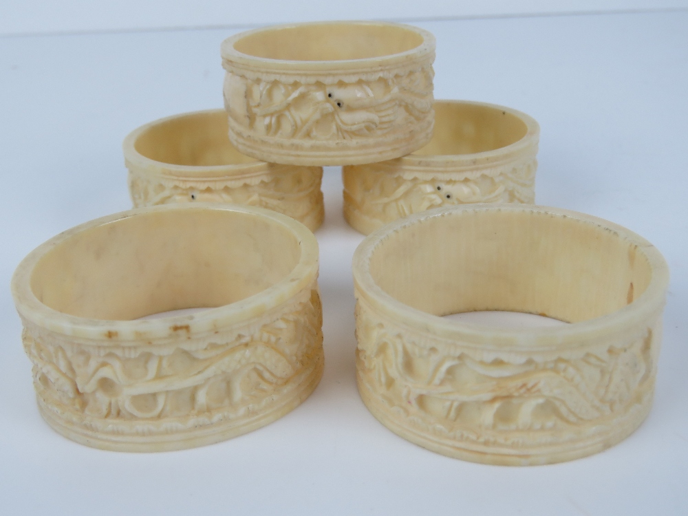 A 19th century carved ivory cylindrical brush pot, 9 x 5cm. - Image 11 of 11
