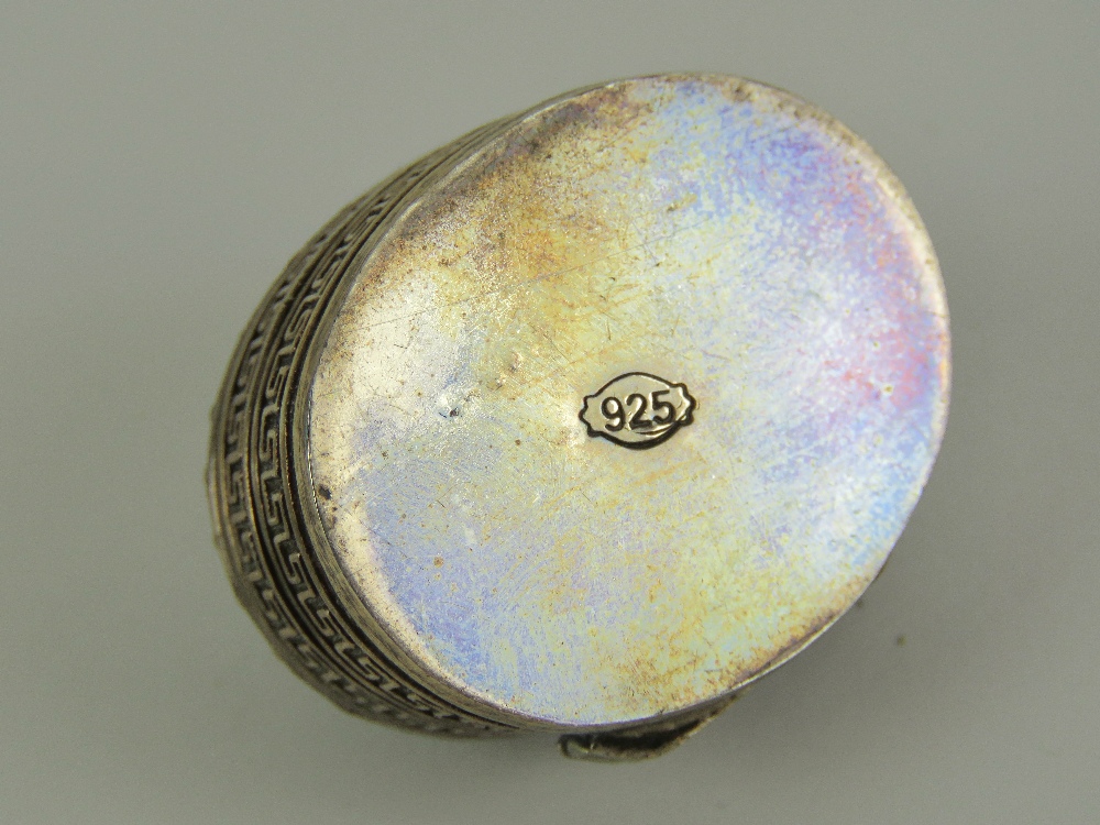 Two 925 silver pill boxes, - Image 4 of 4