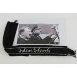 A WWII German SS Officers cuff title 'Ju
