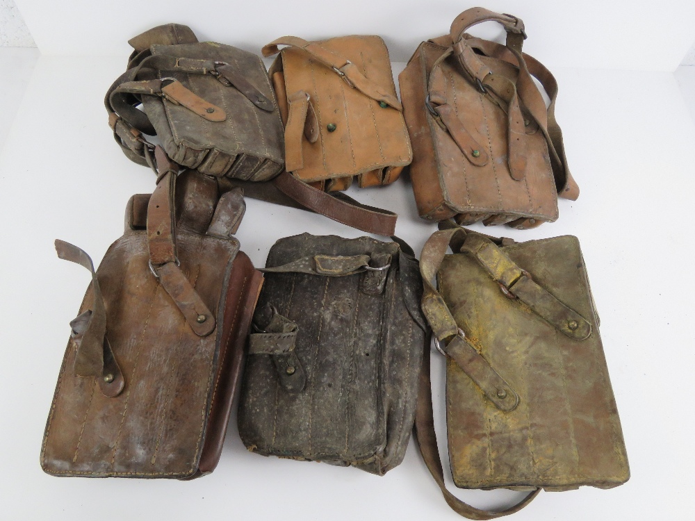 Six M56 SMG leather magazine pouches. - Image 2 of 2