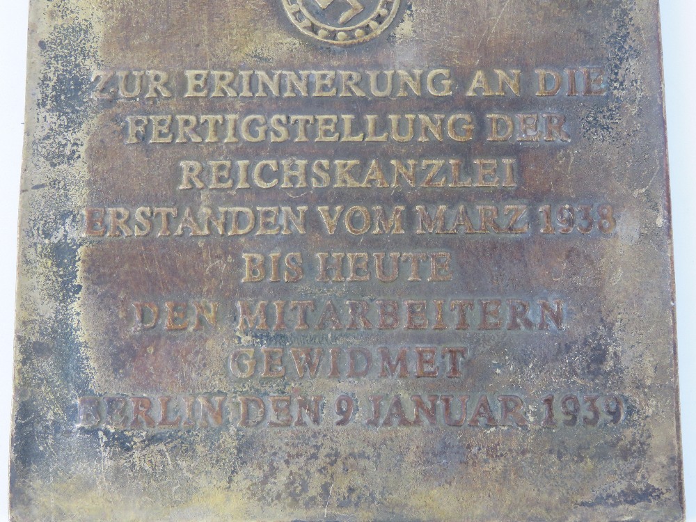 A brass plaque to remember the completio - Image 2 of 4