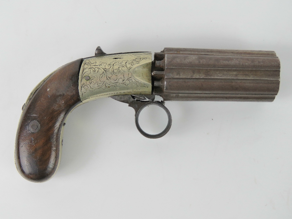 An antique British Cooper Pepperbox .38