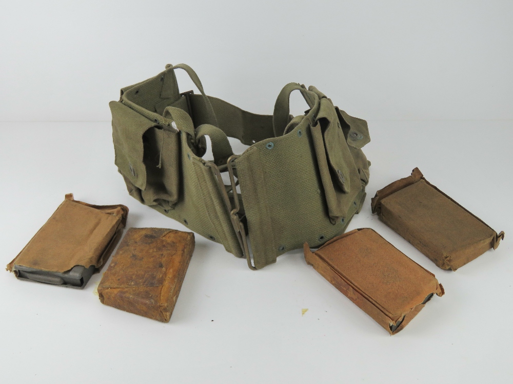 A belt having BAR magazine pouches upon