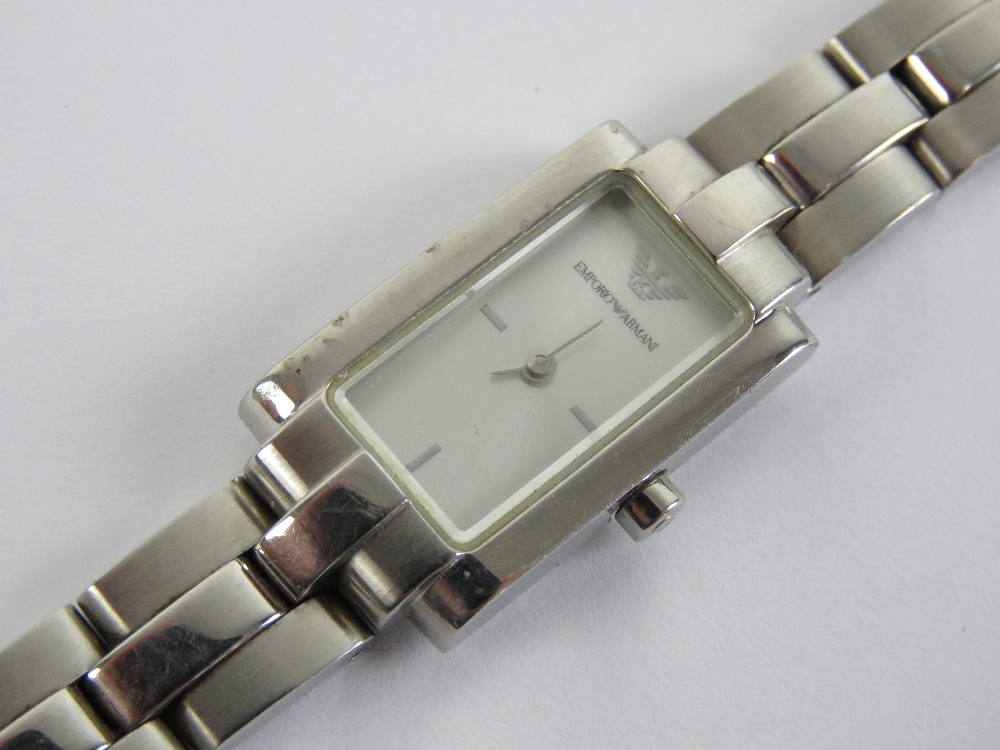 A ladies Emporio Armani wristwatch havin