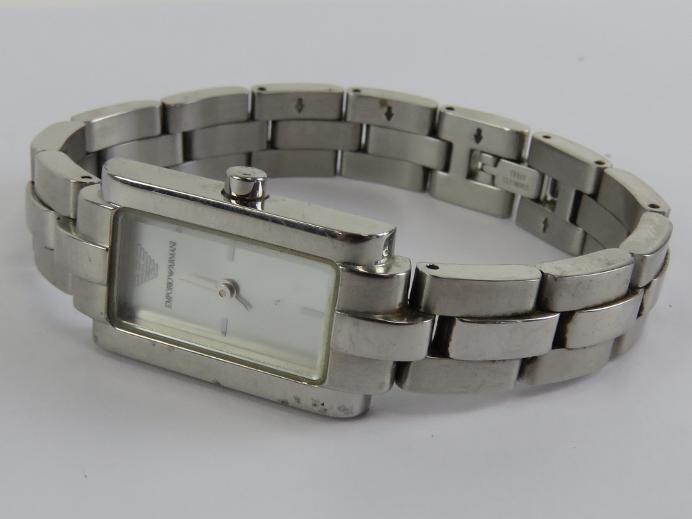 A ladies Emporio Armani wristwatch havin - Image 3 of 4