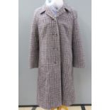 A wool tweed ladies 3/4 length coat by Eastex, 95% wool, 42" chest,