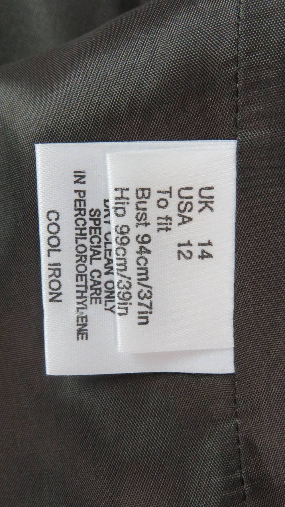 Jaeger; A black velvet and 'gold brocade' jacket, dry clean only label within, UK size 14. - Image 5 of 7