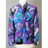 Beatrice Von Trescow; A highly decorative patchwork jacket featuring chameleons and butterflies,