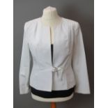 Frank Usher; 50% cotton ladies white jacket, UK size 14.