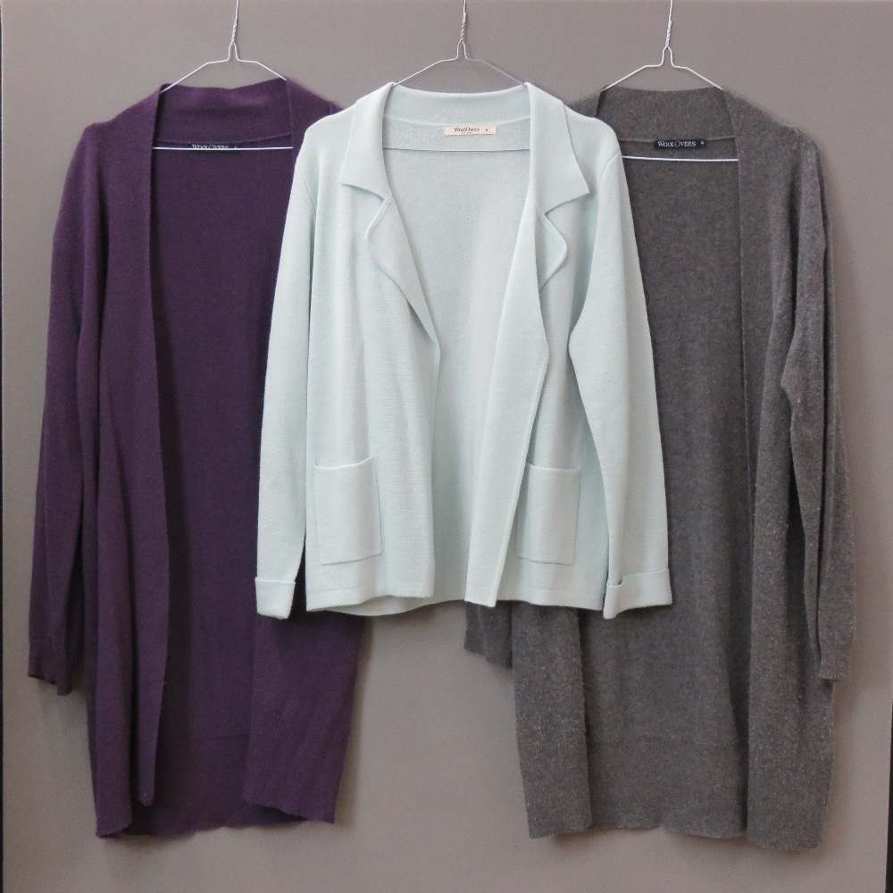 Woolovers cardigans, eight items being cotton and cashmere blends, some in need of de-bobbling. - Image 3 of 9