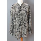 Ladies oriental pattern jacket by Kenki, dry clean only label within.