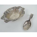 A delightful HM silver bon bon dish having pierced and repoussé design, hallmarked for Birmingham,