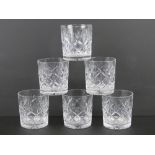 A set of six Edinburgh Crystal tumblers.