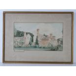 Watercolour; Glan Hafren Halt (House) by Haldren (19)38, Newtown,