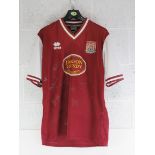 A Northampton Town Football Club 'Cobblers' 2011/12 full team signed football shirt, size XL.