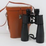 A pair of Tohyoh binoculars No P6-02887, 25 x 50, 13ft at 1000yds coated optics, with case.