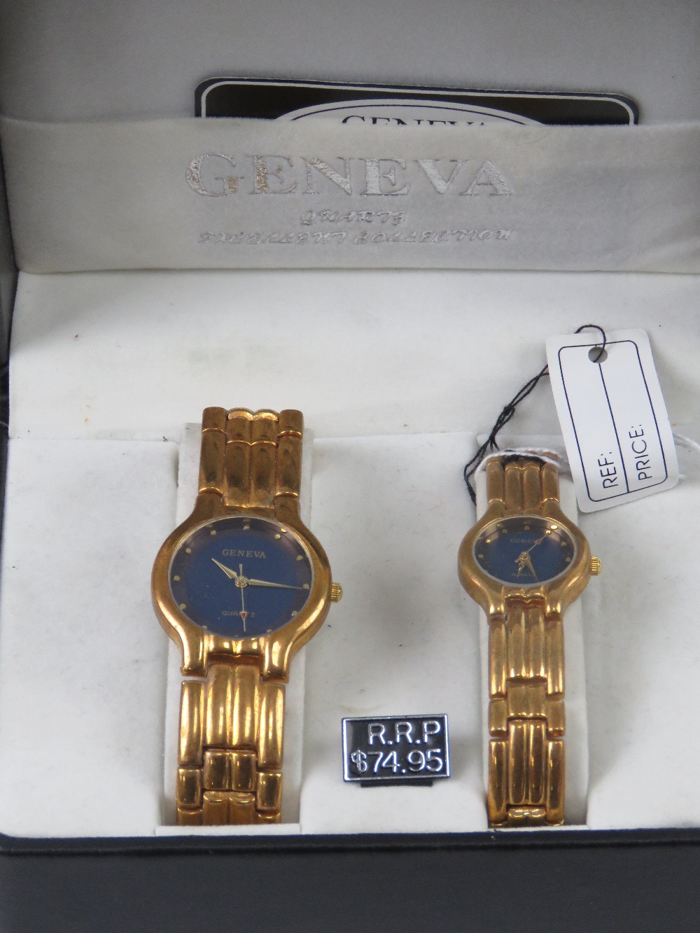 A 'His and Hers' stainless steel gents wristwatch and ladies wristwatch set, in presentation box.