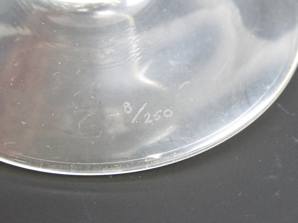 A pair of wine glasses having etched Chapel of St Mary the Virgin Highlegh upon, - Image 4 of 4