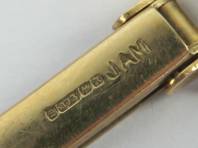 A 9ct gold watch strap, hallmarked 375, 10.2g. - Image 3 of 4