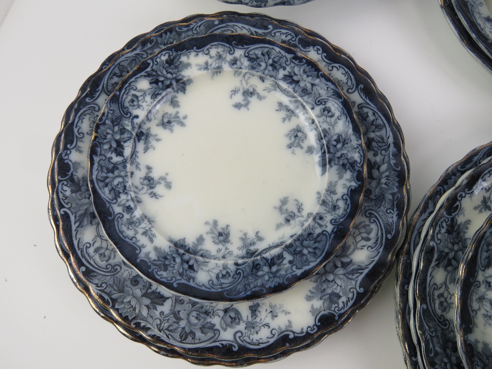 A Royal semi porcelain 'Wedgwood & Co Ltd' dinner service comprising two large lidded tureens, - Image 3 of 5