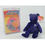 Ty Beanie Babies/Beanie Bears; a rare Indonesian made bear, Princess in plastic case with tag.