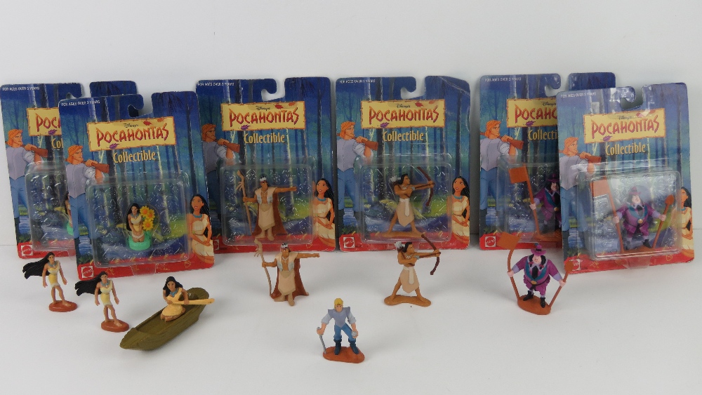 Disney Pocahontas figurines by Mattel including Pocahontas x 2, Kocoum,