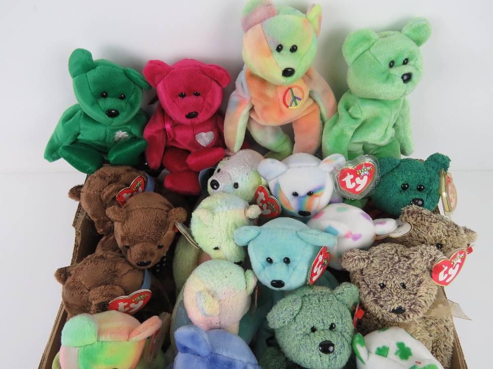 A large collection of Ty Beanie Bears/Beanie Babies all with tags; 'Hero' (x3), 'Mellow' (x3), - Image 2 of 3