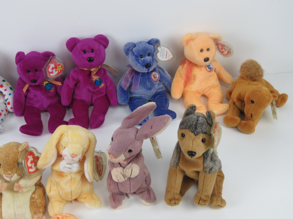 Ty Beanie Babies/Beanie Bears; 'Milennium' (x2, one with tag, one without), 'Ty 2K', (x2 with tags). - Image 3 of 4