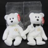 Ty Beanie Babies/Beanie Bears; 'Mr & Mrs' in plastic case with tags.