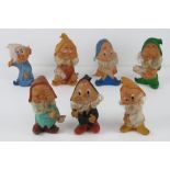 A set of seven 20th Century dwarves from Disney's Snow White, no apparent makers marks,