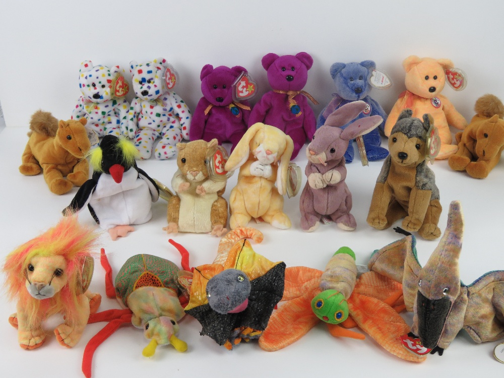 Ty Beanie Babies/Beanie Bears; 'Milennium' (x2, one with tag, one without), 'Ty 2K', (x2 with tags). - Image 4 of 4