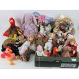 A large quantity of Ty Beanie Babies all with tags; 'India', 'Prickles', 'Chip', 'Luke', 'Prance',