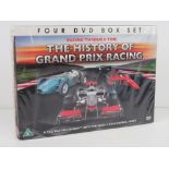 DVD box set Racing Through Time 'The History of Grand Prix Racing', in plastic wrap.