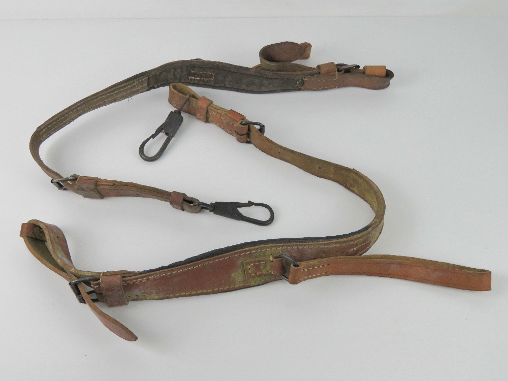 A pair of leather MG42 /53 Lafette strap