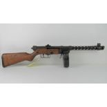 A deactivated Yugo M49 Sub Machine Gun,