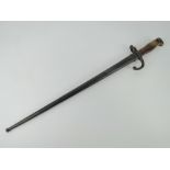 A French Gras bayonet with scabbard and