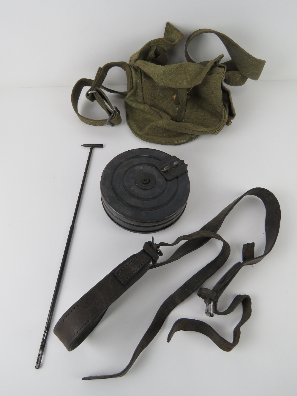 A WWII PPSH-41 sling and magazine pouch