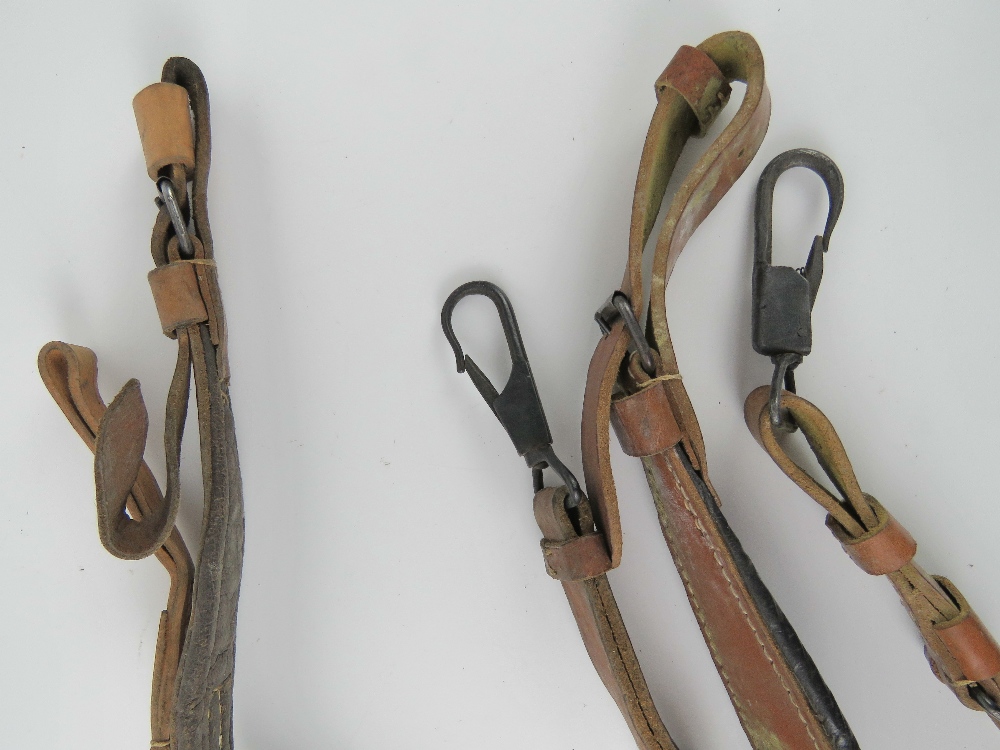 A pair of leather MG42 /53 Lafette strap - Image 4 of 4