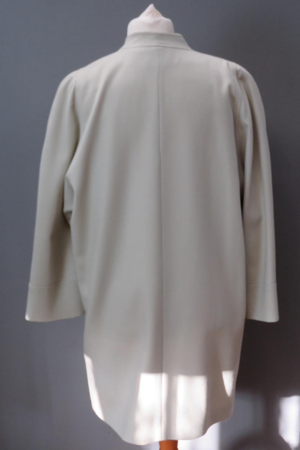 Brian Tucker; Pure new wool ladies 3/4 jacket in pale green, dry clean only label within, - Image 2 of 4