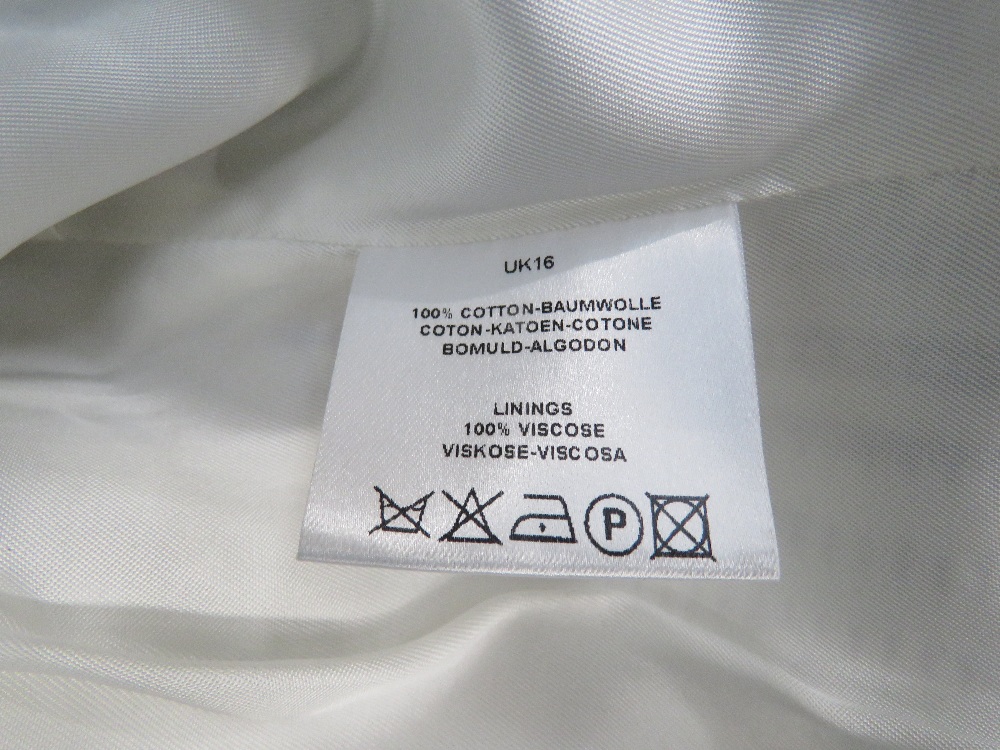 Jaeger; a ladies 100% cotton jacket in navy and white, dry clean only label within, - Image 5 of 6